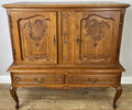 Cabinet Vintage French Louis XIV Style Oak Sideboard Carved Cupboard LOT 62660