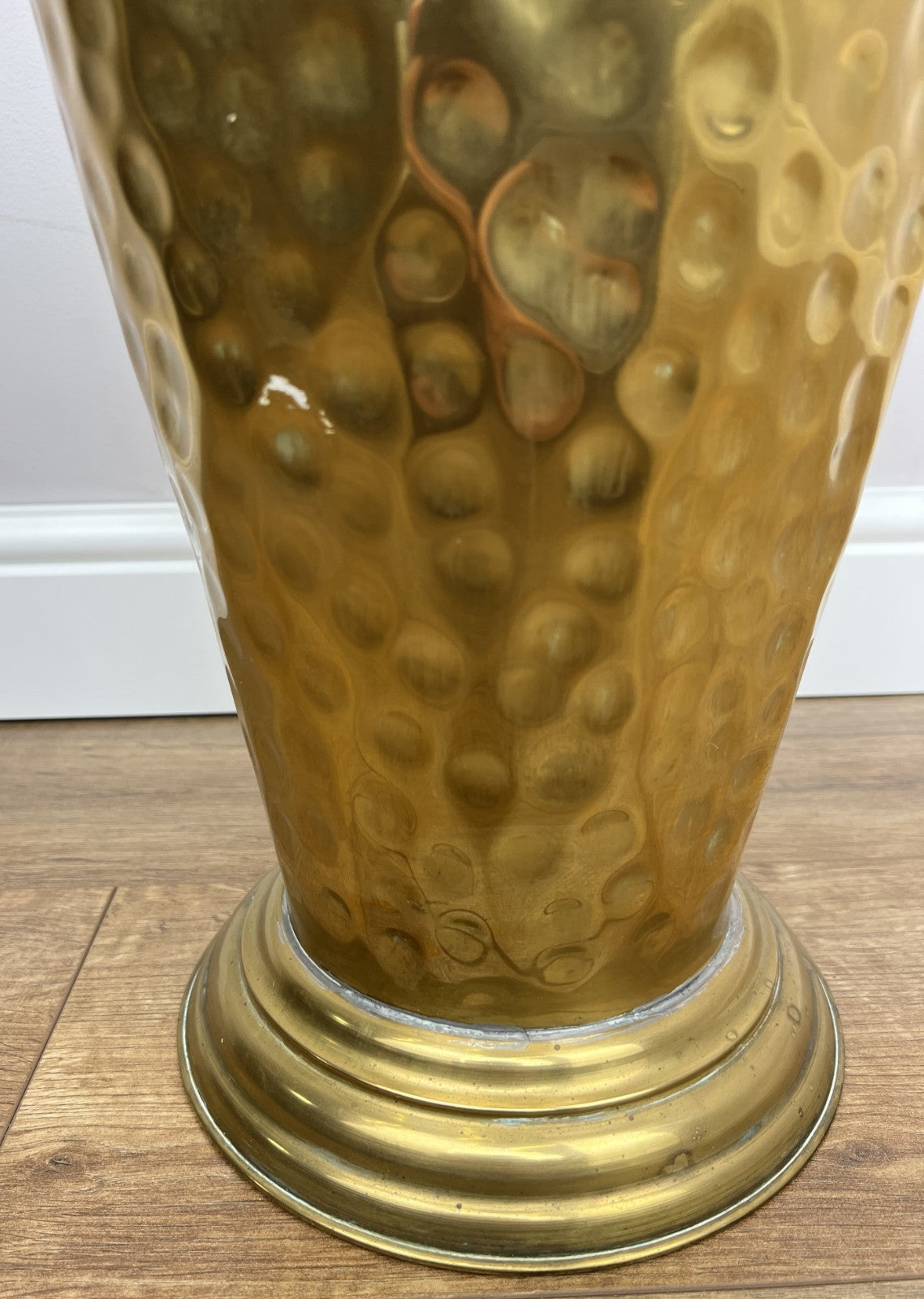 Umbrella Stand Vintage Style Brass Hall Stick Holder Hammered Finish LOT 60203