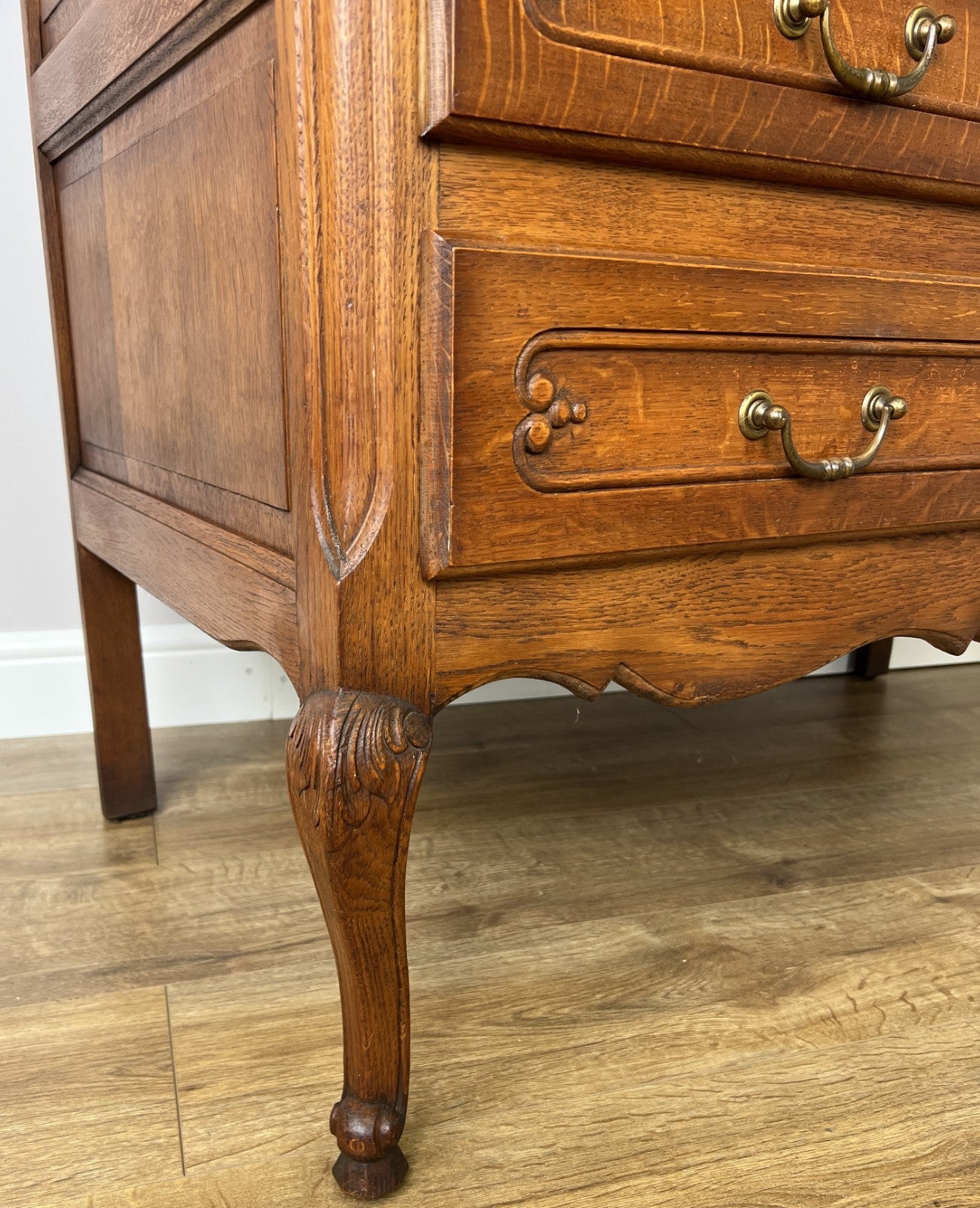 Cabinet Vintage French Louis XVI Oak Bureau Bookcase Display Cabinet LOT 634313