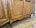Wardrobe Vintage French Louis XVI Style Oak Four Door Carved Armoire LOT 48777