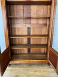 Bookcase Antique French Style Glazed Display Cabinet Walnut Sideboard LOT 6521