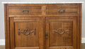 Cabinet Antique French Style Marble Top Oak Sideboard Carved Cupboard LOT 62849