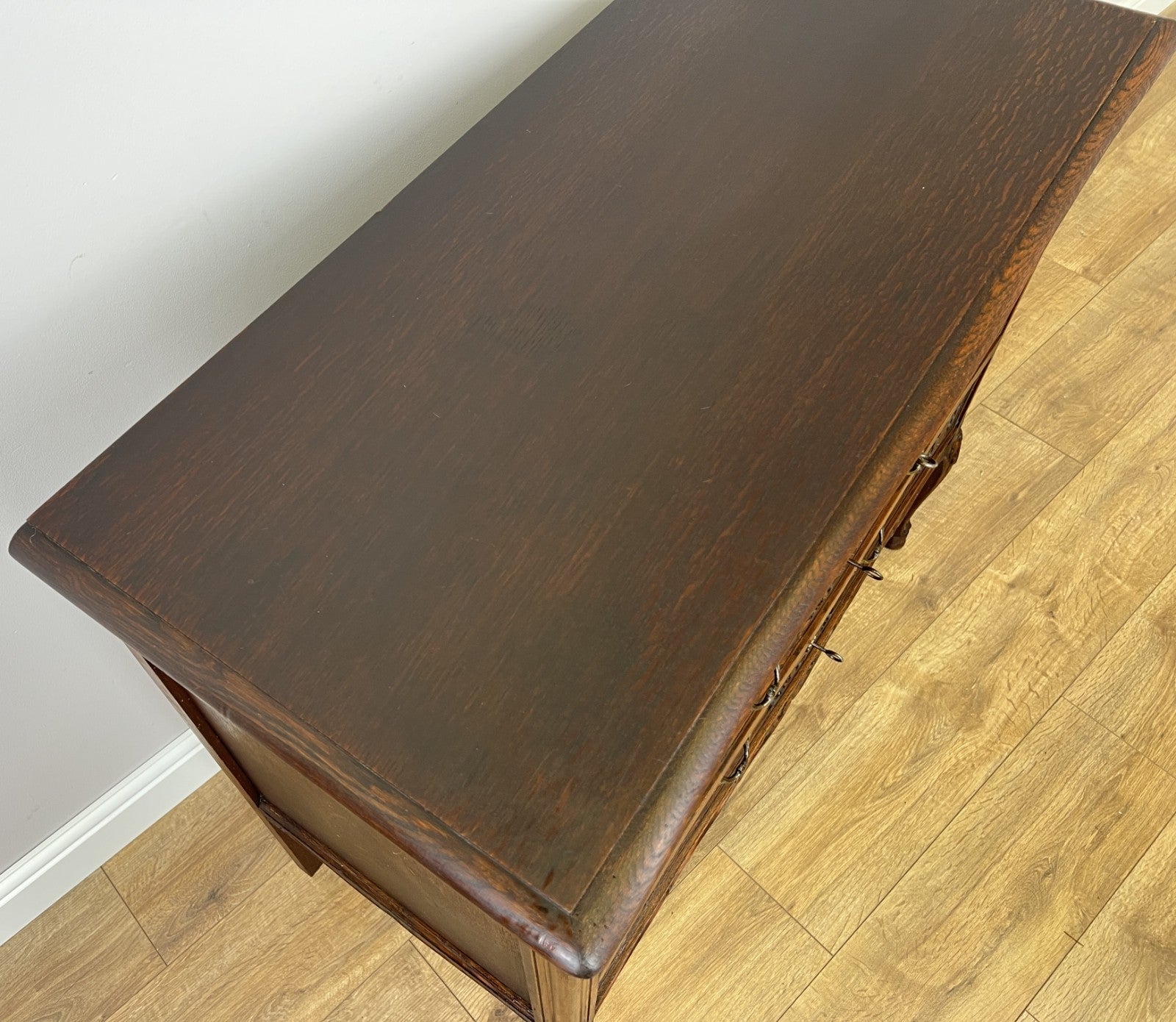 Chest of Drawers Vintage French Louis Oak 3 Drawers Carved Cabinet LOT 625211