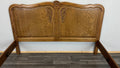 Bed Vintage French Louis XVI Double Bed Frame Oak Carved Headboard LOT 46196