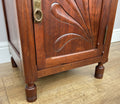 Bedside Table Antique French Style Marble Top Walnut Cabinet Nightstand LOT 62376