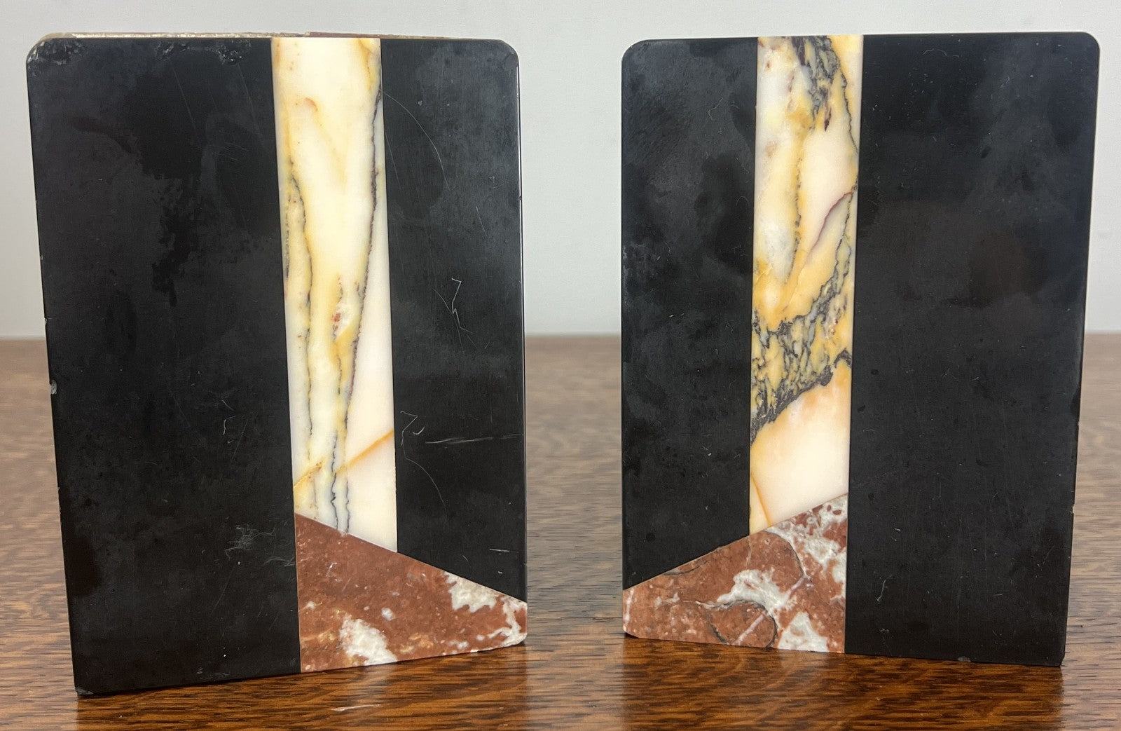 Clock Vintage French Style Art Deco Marble Mantel Clock Set LOT 47642