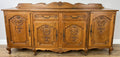 Sideboard Vintage French Louis Style Oak 4 Door Cupboard Carved Cabinet LOT 63611