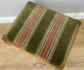 Footstool Vintage French Louis Style Oak Table Stool Upholstered Seat LOT 62297
