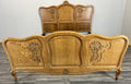 Bed Vintage French Louis XVI Double Bed Frame Oak Carved Headboard LOT 46151