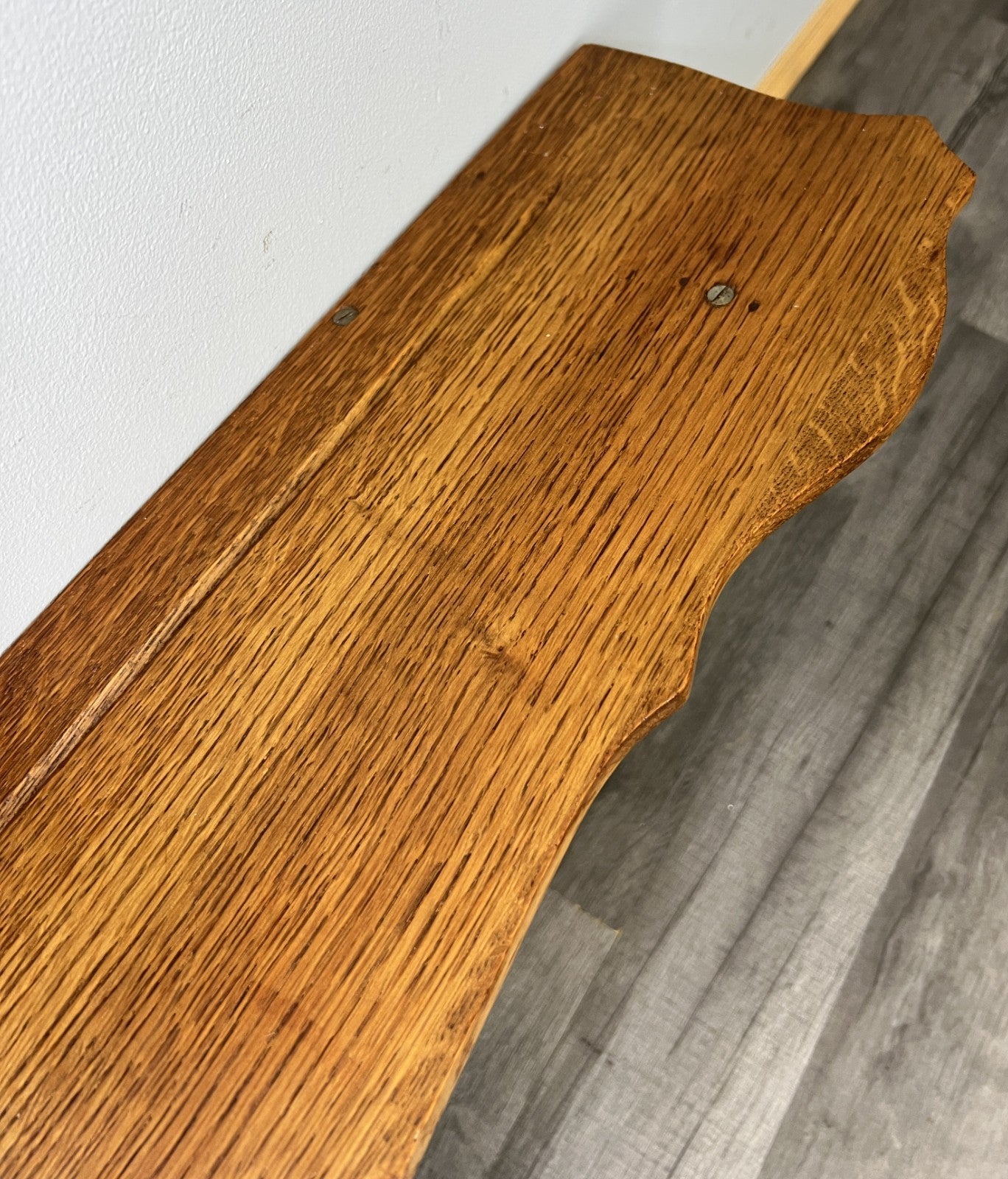 French Vintage Style Coat Rack Oak 6 Hooks Ornate Wall Shelf Coat LOT 469410