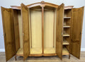 Wardrobe Vintage French Louis XVI Style Oak Four Door Carved Armoire LOT 48246