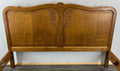 Bed Vintage French Louis XVI Double Bed Frame Oak Carved Headboard LOT 25208