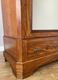 Wardrobe Antique French Mahogany Two Door Carved Mirrored Armoire LOT 616412