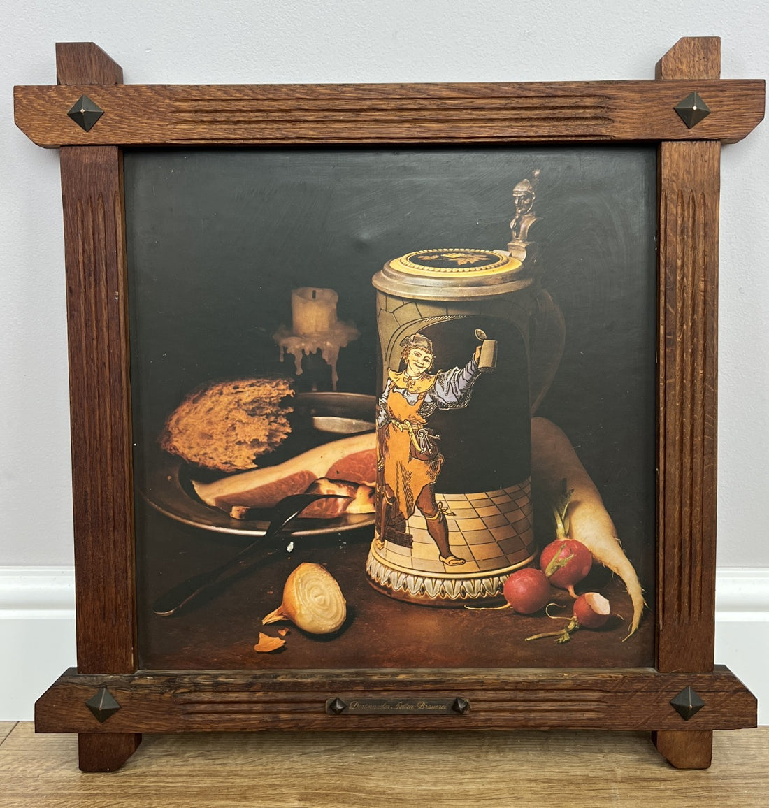 Wall Art Vintage French Style Oak Print Still Life Decorative Frame LOT 6416