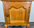 Pair of Bedside Tables Vintage French Oak Cabinets Carved Nightstands LOT 37264