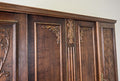 Wardrobe Vintage French Style Four Door Carved Armoire Cabinet LOT 61452