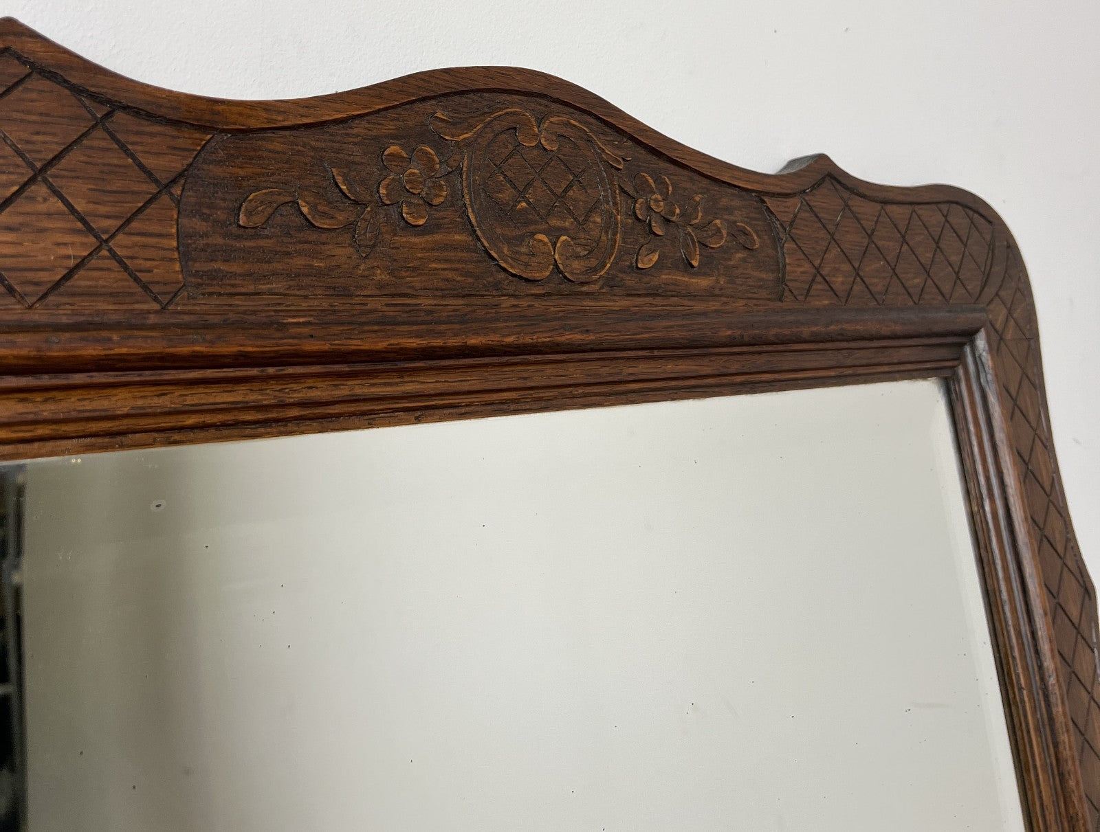 Table with Mirror Antique French Louis Oak Wall Mirror Console Table LOT 640215