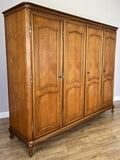 Wardrobe Vintage French Louis XVI Style Four Door Carved Armoire LOT 60798