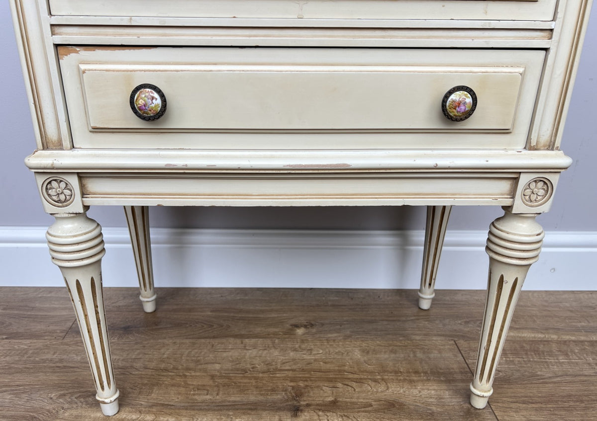 Pair of Bedside Tables Vintage French Shabby Chic Nightstands Cabinets LOT 62287