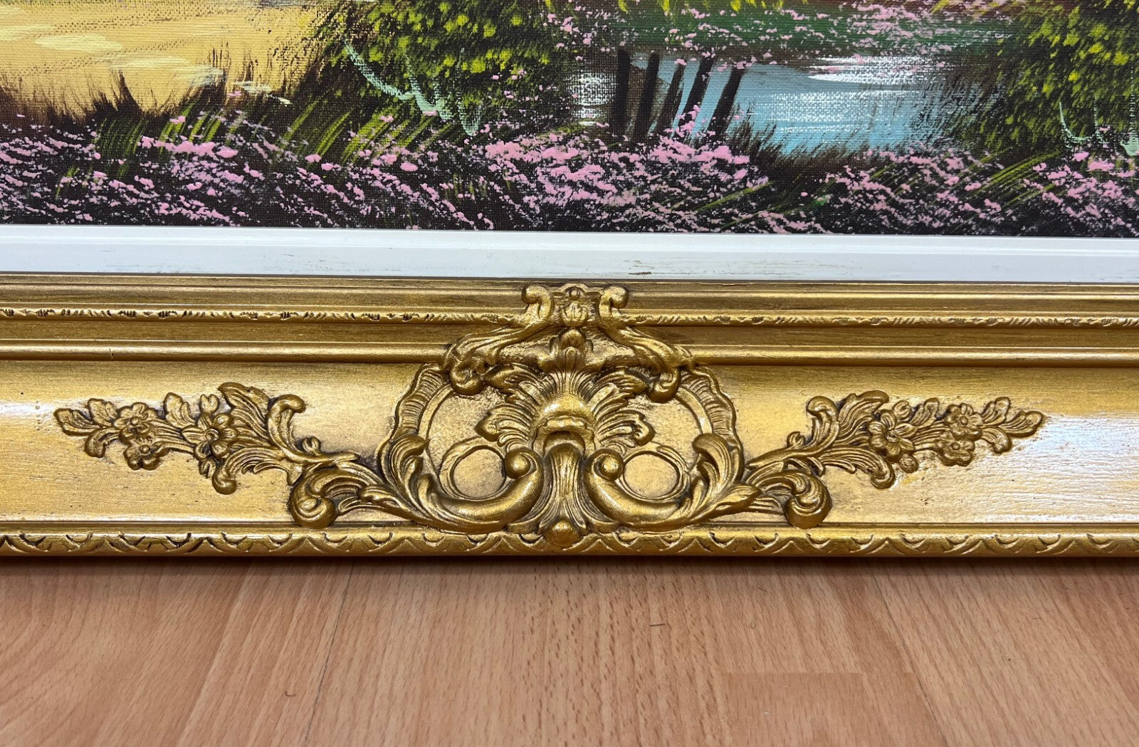 Oil Painting Vintage French Framed Landscape Artwork Large Wall Art LOT 51262