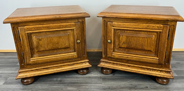 Pair of Bedside Tables Vintage French Style Cupboards Carved Cabinets LOT 28970