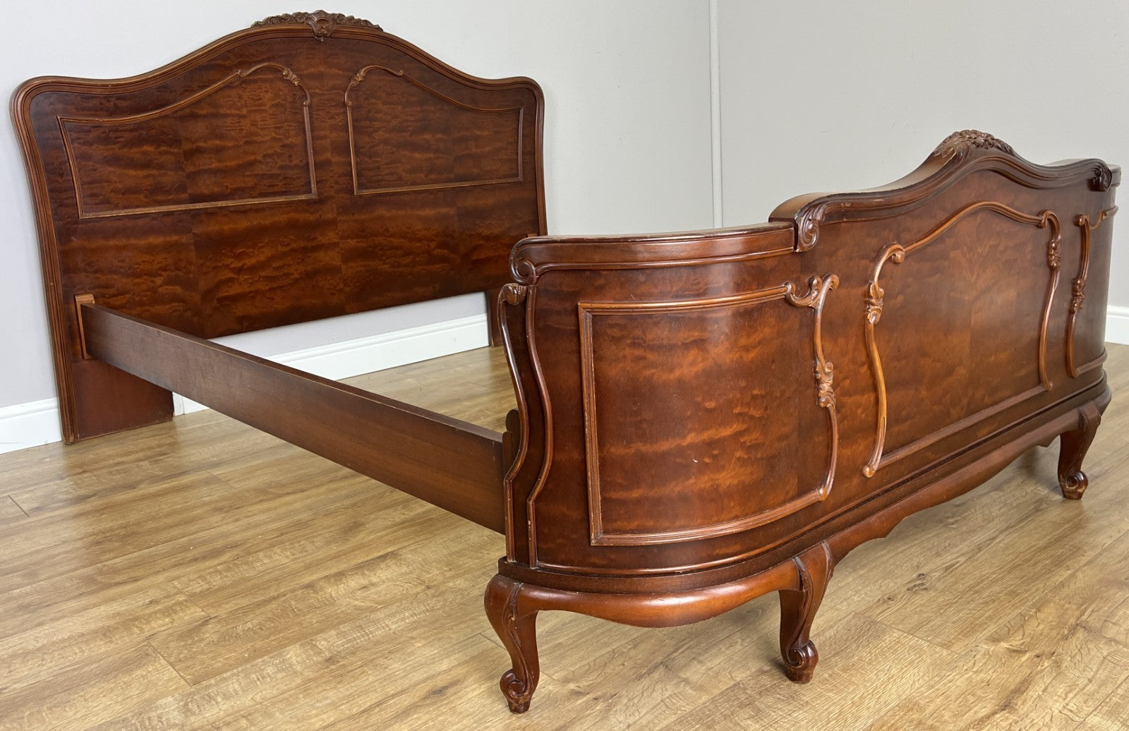 Bed Vintage French Louis XVI King Size Bed Frame Carved Headboard LOT 64032