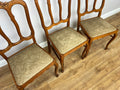 Dining Chairs Vintage French Louis Style Oak Set Upholstered Seats LOT 48856