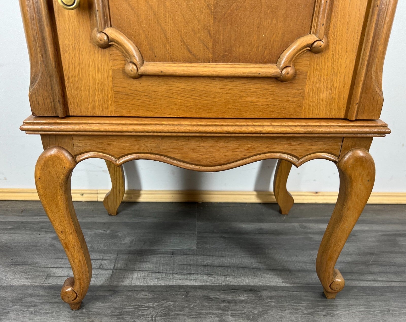 Bedside Table Vintage French Louis XVI Style Cabinet Carved Cupboard LOT 21813