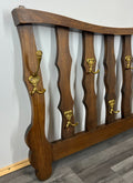 Coat Rack Antique French 7 Hooks Wall Mounted Oak Carved Plate Rack LOT 28483