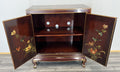 Cabinet Vintage Chinese Hand Painted Floral Bird Lacquer Sideboard LOT 439621