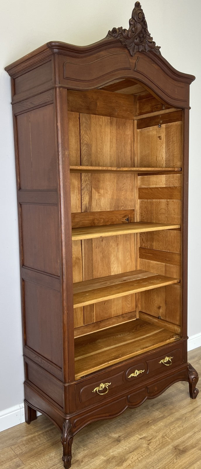 Bookcase Antique French Style Oak Display Cabinet Carved Sideboard LOT 61552
