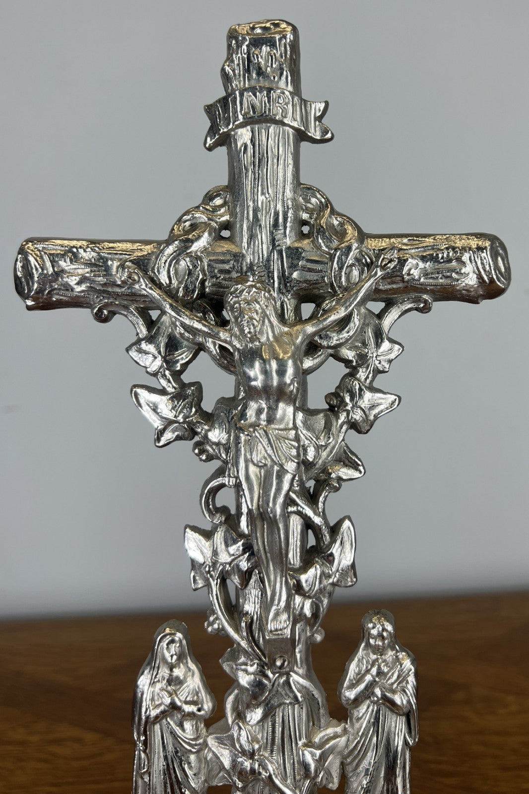 Crucifix Vintage French Style Religious Cross Ornate Base LOT 46513