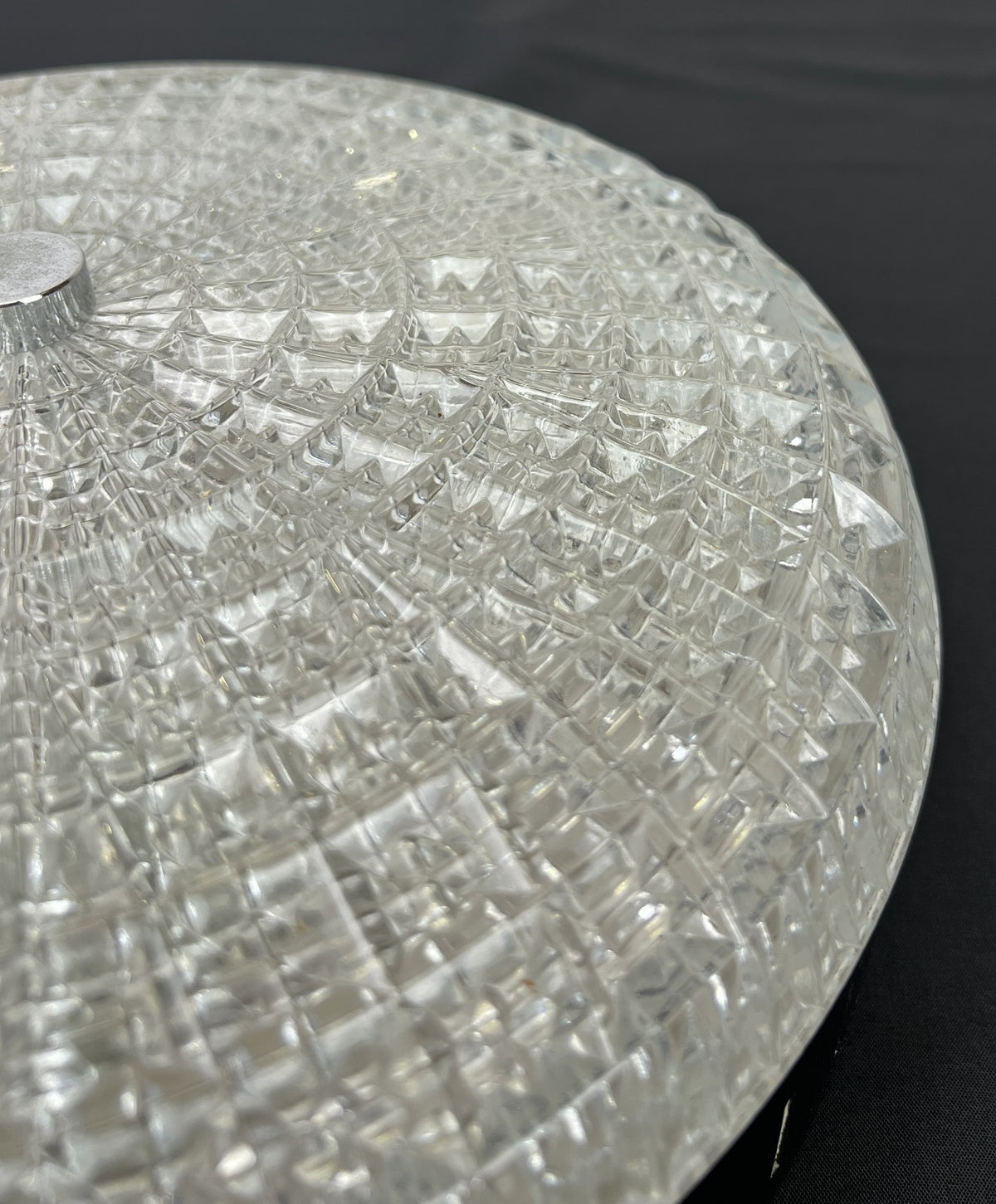 Ceiling Lamp Vintage French Style Patterned Glass Flush Mount LOT 6480