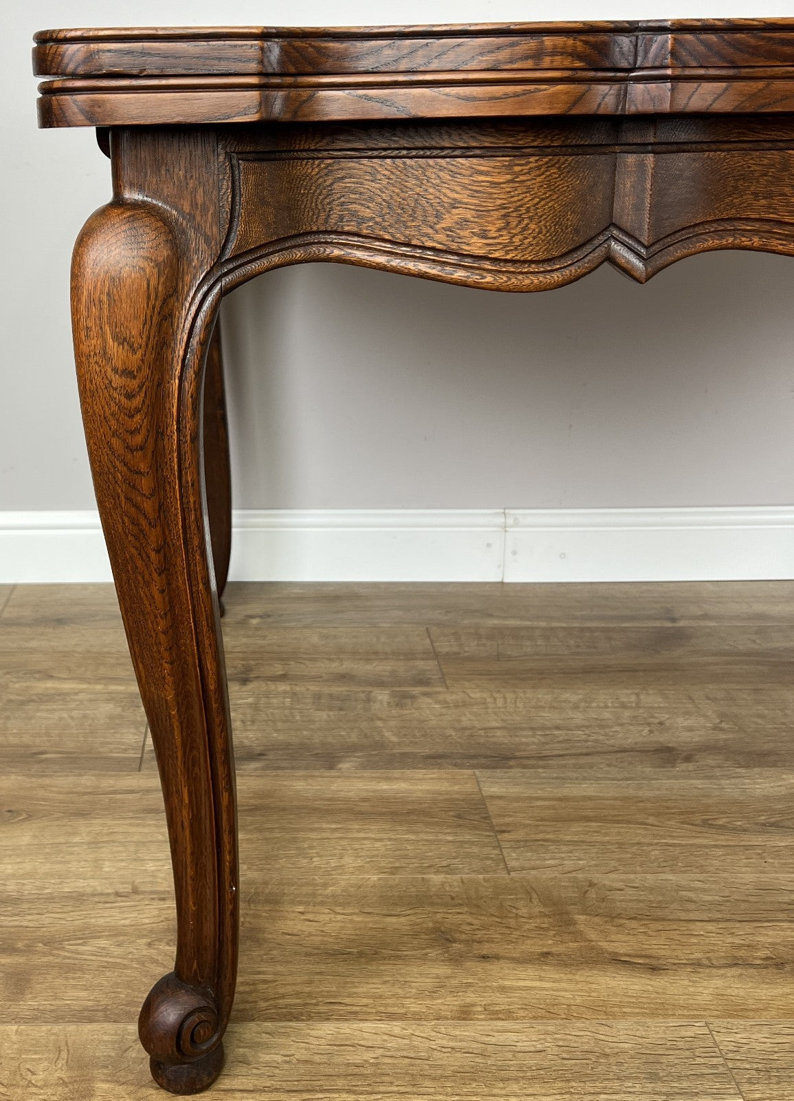 Dining Table Vintage French Louis XVI Carved Oak Extendable Table LOT 63546