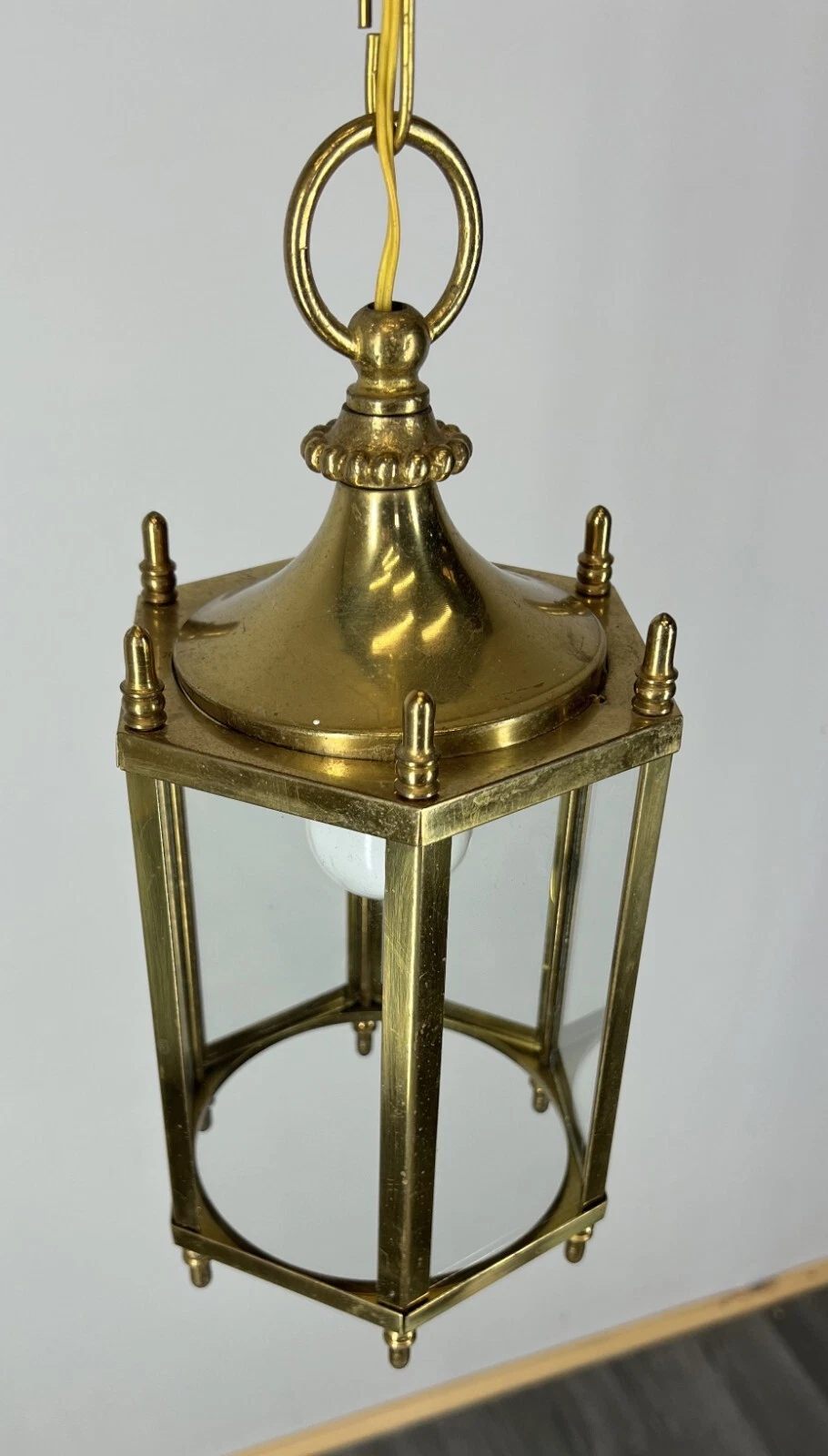 Ceiling Lamp Vintage Style Brass Pendant Chandelier Lantern Light LOT 52542