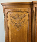 Wardrobe Vintage French Louis XVI Style Oak Four Door Carved Armoire LOT 48234