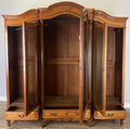 Wardrobe Antique French Mahogany Three Door Mirrored Carved Armoire LOT 612717