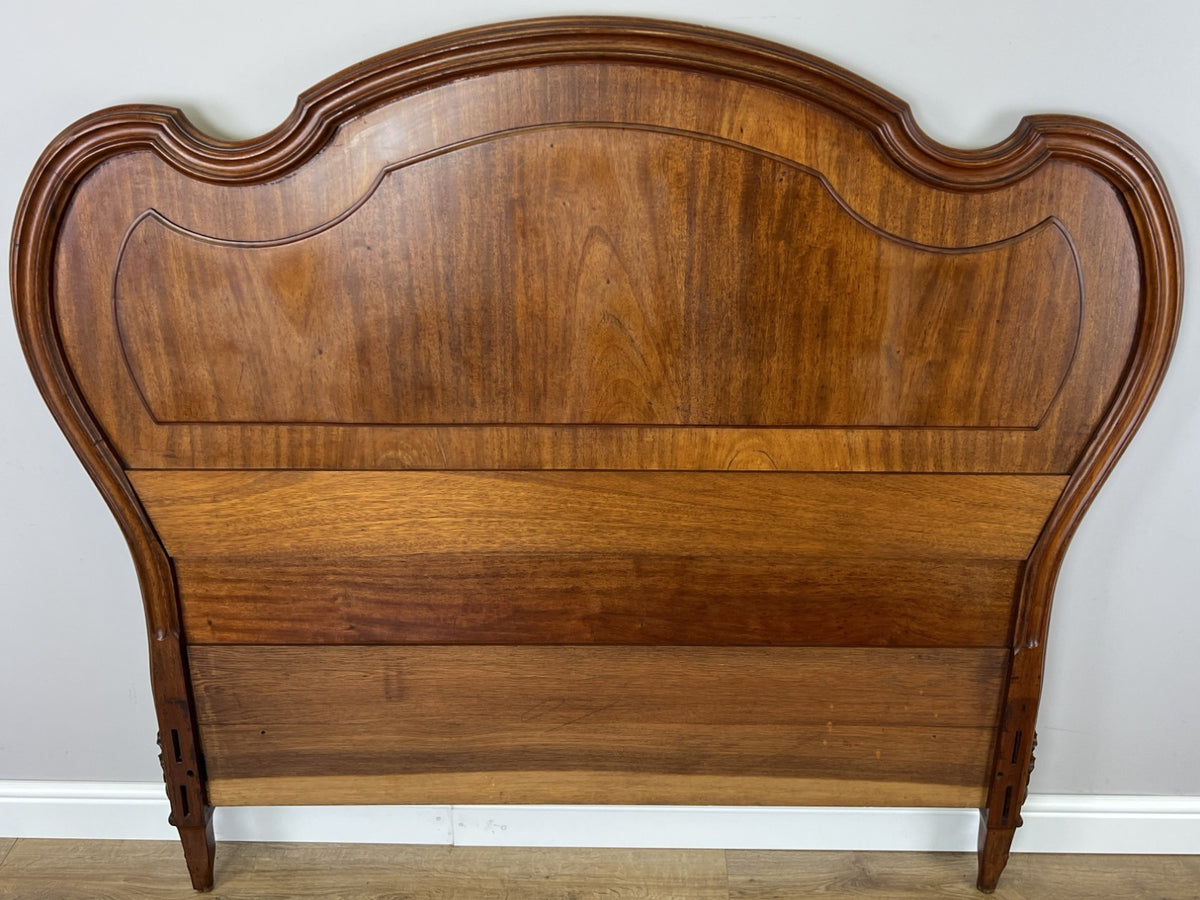 Headboard Antique French Style Walnut Double Bed Carved Headboard LOT 64522