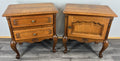 Pair of Bedside Tables Vintage French Louis XVI Oak Carved Cabinets LOT 44060
