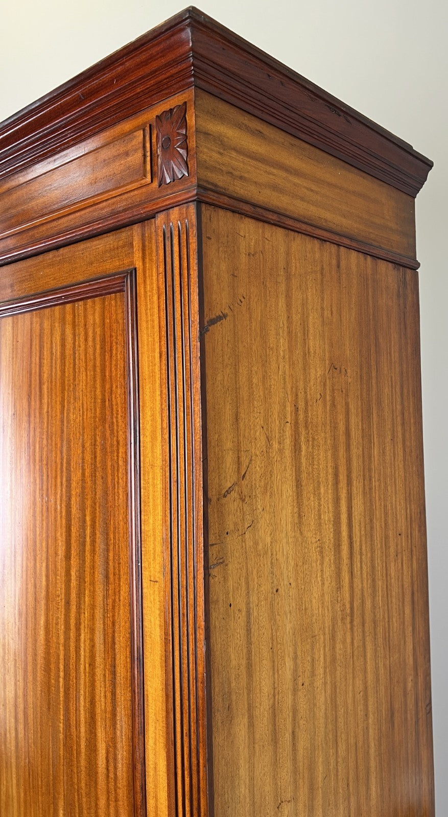 Wardrobe Antique French Style Two Door Mahogany Carved Armoire LOT 615611