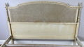 Bed Vintage French King Size Bed Frame Cane Panel Carved Headboard LOT 64105
