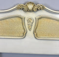 Bed Vintage Shabby Chic Double Bed Frame Headboard with Bedsides Tables LOT 46366