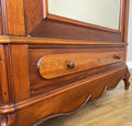 Wardrobe Antique French Style Mahogany Mirrored Carved Armoire Cabinet LOT 615710