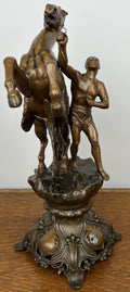 Figures Vintage Metal Horse Statues Pair Ornate Classical Sculpture Set LOT 493810