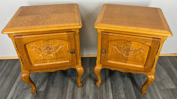 Pair of Bedside Tables Vintage French Louis XVI Style Cabinets Storage LOT 28690