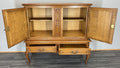 Cabinet Vintage French Louis XVI Oak Carved Sideboard with Drawers LOT 401512