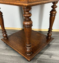 Bedside Table Antique French Oak with Marble Top Carved Cabinet LOT 43336