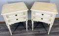 Pair of Bedside Tables Vintage Shabby Chic Louis Nightstands Cabinets LOT 43400