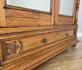 Wardrobe Antique French Oak Two Door Mirrored Carved Armoire Cabinet LOT 612012