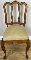 Dining Chairs Vintage French Louis Style Oak Set of 6 Upholstered Seats LOT 63448